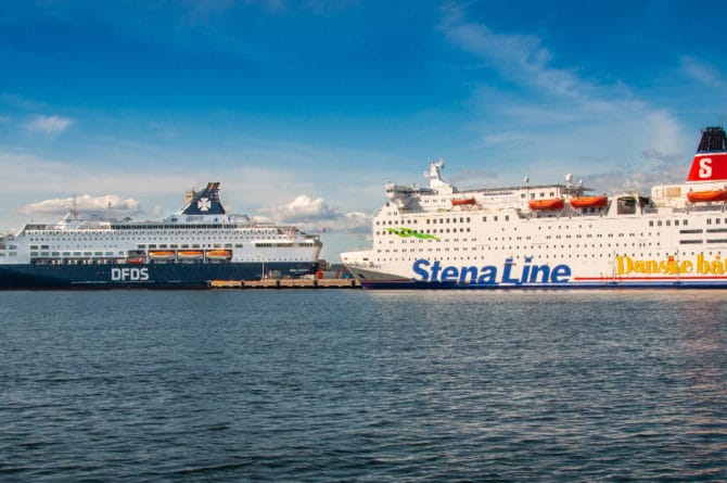 Båter fra DFDS og Stena Line bruker det nye anlegget for landstrøm